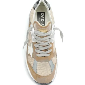 GOLDEN GOOSE Baskets Homme Running Dad Cuir Suédé Tabac Bronze 10