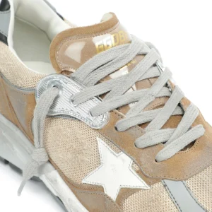 GOLDEN GOOSE Baskets Homme Running Dad Cuir Suédé Tabac Bronze 14