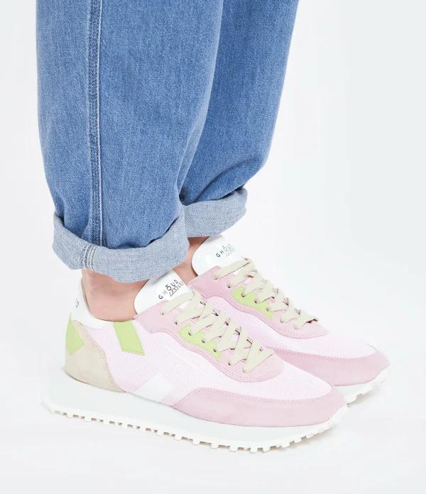 GHOUD VENICE Baskets Rush One Low Mesh Rose Vert, Collaboration Ghoud X Lesyanebo 6