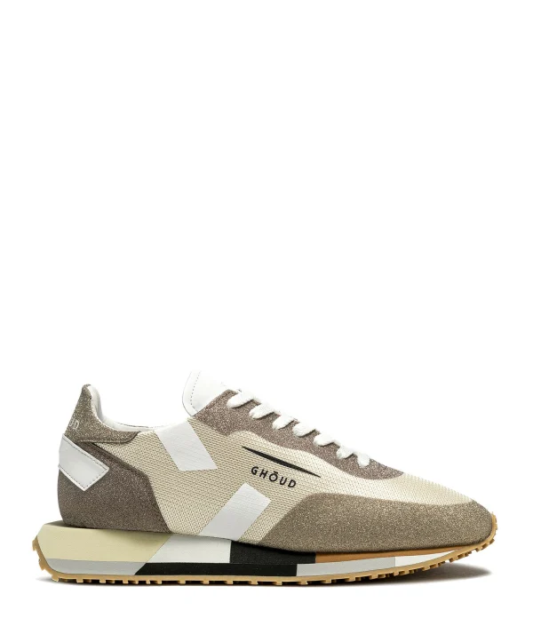 GHOUD VENICE Baskets Running Star Low Mesh Beige Doré 1