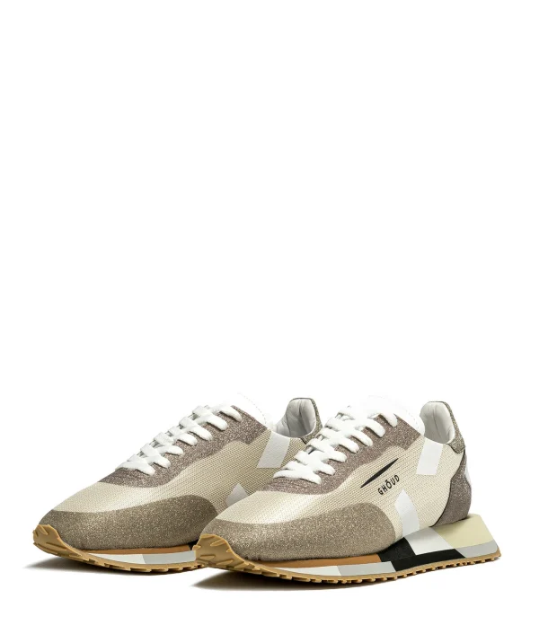GHOUD VENICE Baskets Running Star Low Mesh Beige Doré 5