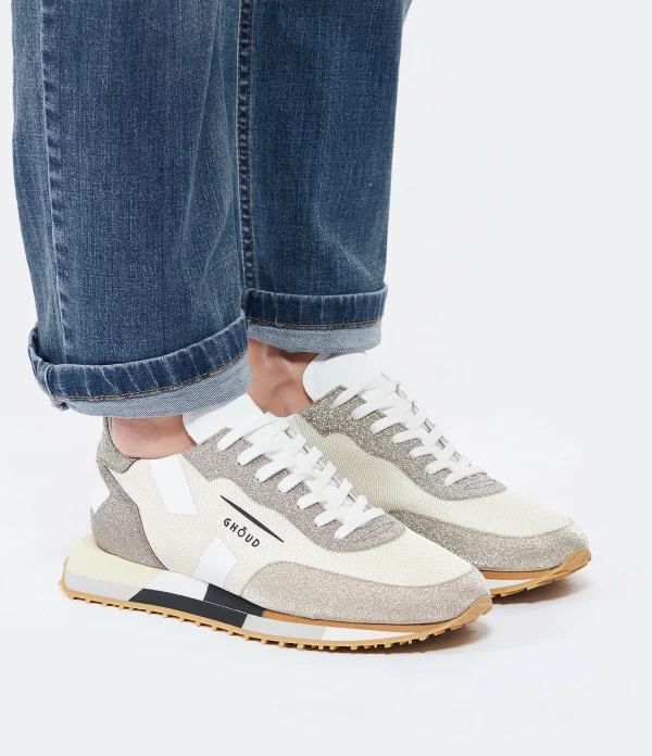 GHOUD VENICE Baskets Running Star Low Mesh Beige Doré 6