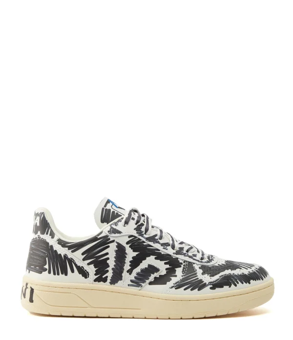 Baskets V-10 Cuir Noir, Collaboration Veja X Marni 1