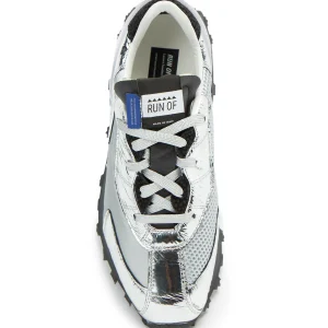 RUN OF Baskets Silver Run Cuir Argenté 11