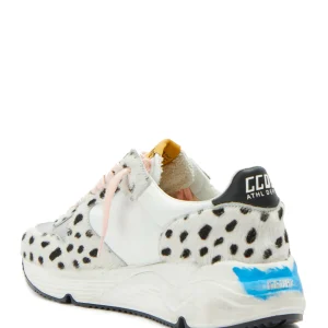 GOLDEN GOOSE Baskets Running Cuir Pois Noir Blanc 11
