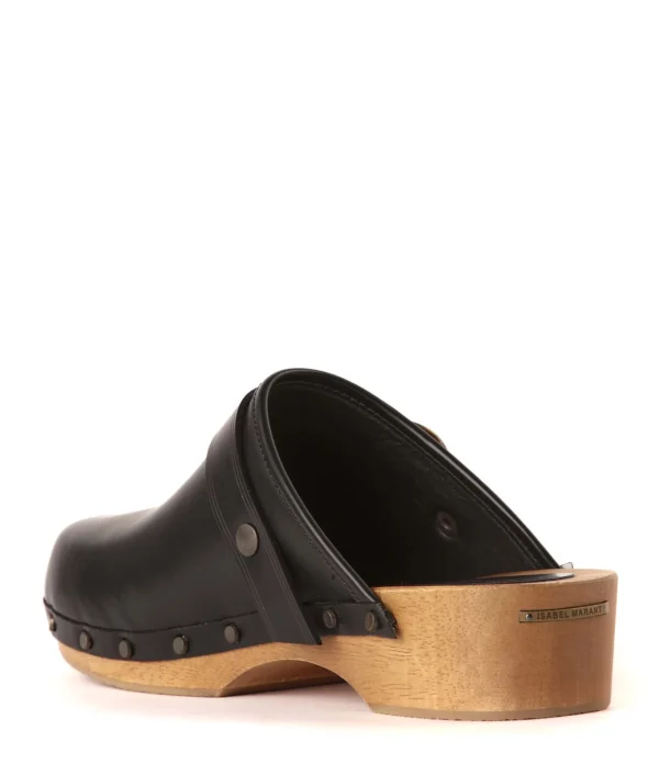 ISABEL MARANT Sabots Thalie Cuir De Veau Noir 4