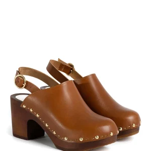 SABOT YOUYOU Sabots Yboo Bois Cuir Tan 11
