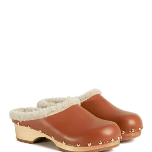 SABOT YOUYOU Sabots Yce Bois Cuir Brique 9
