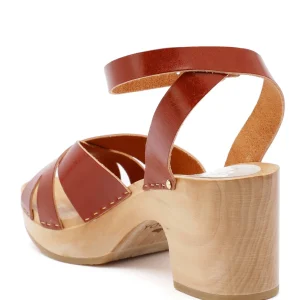 SABOT YOUYOU Sabots Ybiza Bois Cuir Caramel 12