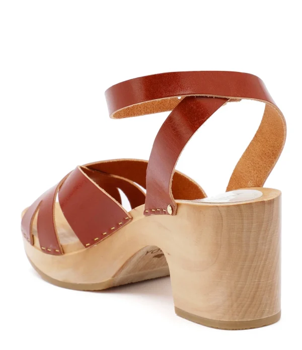 SABOT YOUYOU Sabots Ybiza Bois Cuir Caramel 4