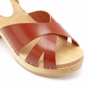 SABOT YOUYOU Sabots Ybiza Bois Cuir Caramel 14