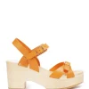 SABOT YOUYOU Sabots Yris Bois Cuir Papaye 28