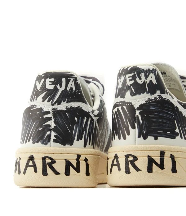 Baskets V-10 Cuir Noir, Collaboration Veja X Marni 6