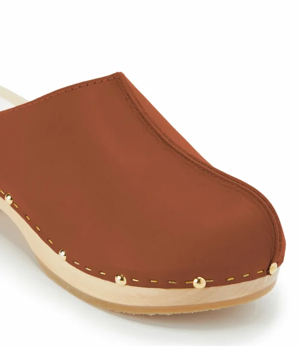 SABOT YOUYOU Sabots Yssa Bois Cuir Brique 5