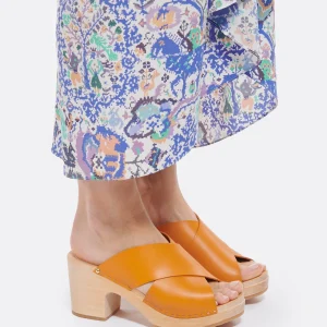 SABOT YOUYOU Sabots Yzis Bois Cuir Papaye 17