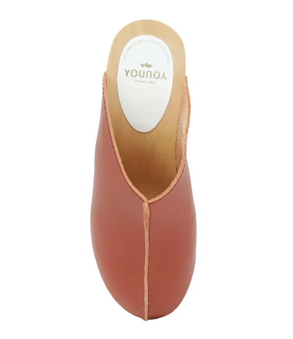 SABOT YOUYOU Sabots Yndies Bois Cuir Brique 3