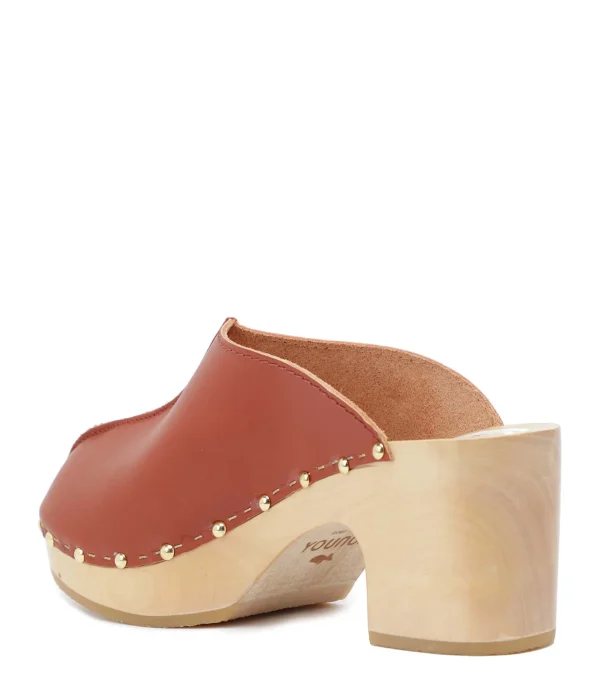 SABOT YOUYOU Sabots Yndies Bois Cuir Brique 4