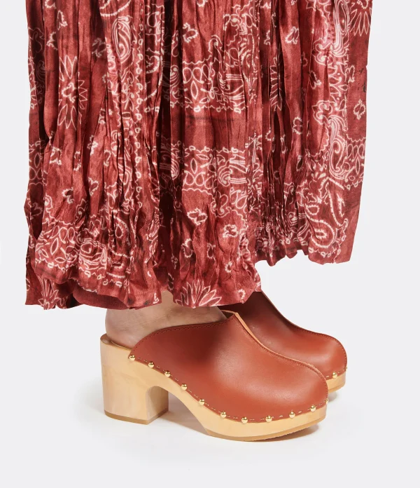 SABOT YOUYOU Sabots Yndies Bois Cuir Brique 6