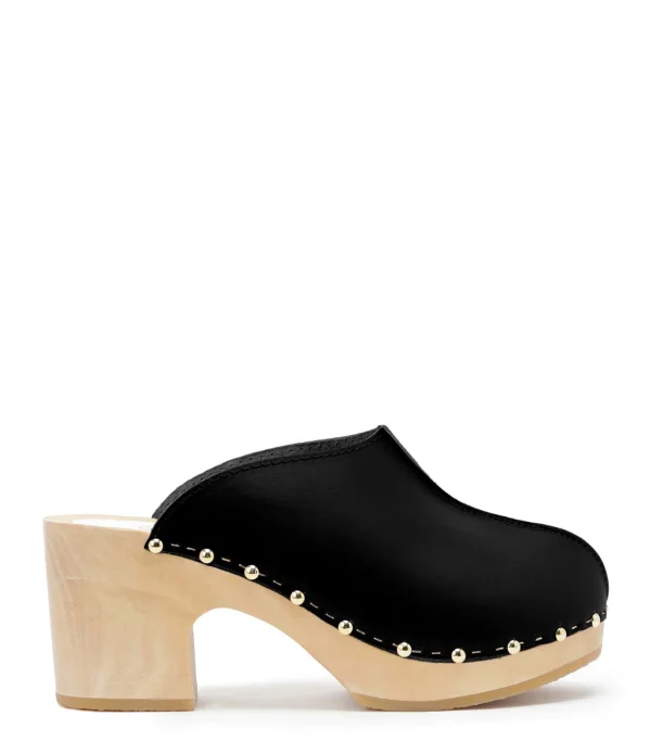 SABOT YOUYOU Sabots Yndies Bois Cuir Noir 1