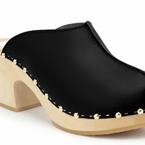 SABOT YOUYOU Sabots Yndies Bois Cuir Noir 20