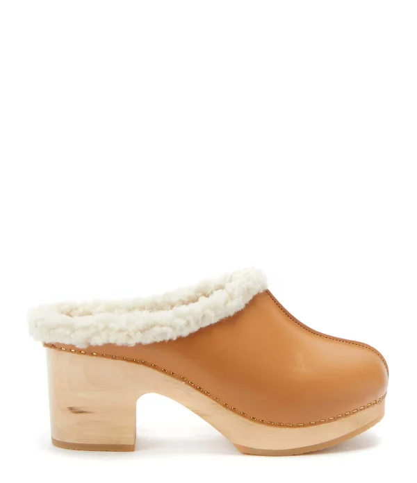 SABOT YOUYOU Sabots Ygloo Bois Cuir Camel 1