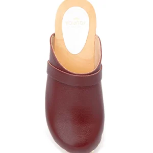 SABOT YOUYOU Sabots Yren Rock Bois Cuir Cerise 15