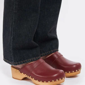 SABOT YOUYOU Sabots Yren Rock Bois Cuir Cerise 21