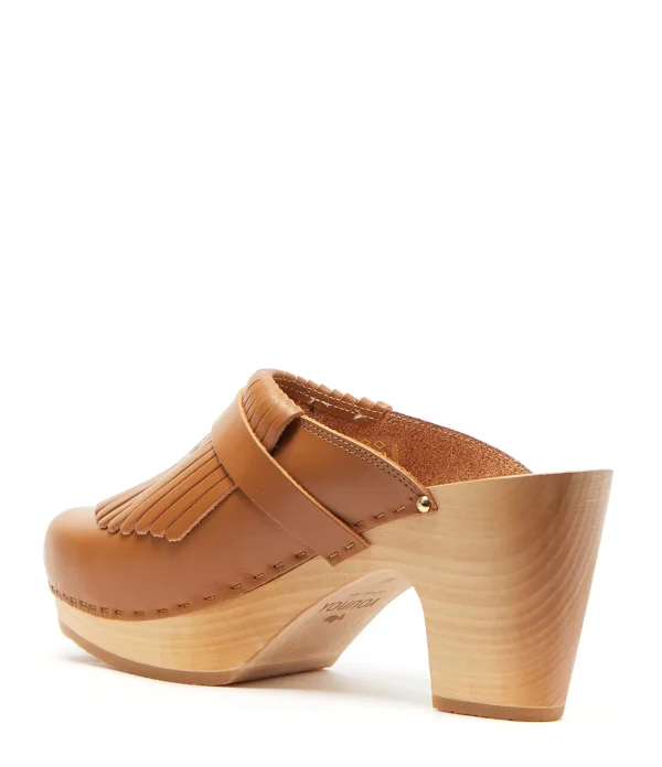 SABOT YOUYOU Sabots Ydem Bois Cuir Camel 4