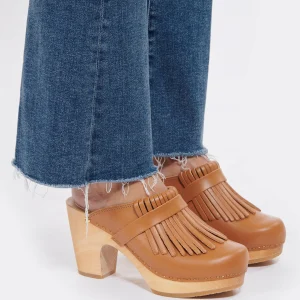 SABOT YOUYOU Sabots Ydem Bois Cuir Camel 17