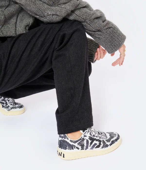 Baskets V-10 Cuir Noir, Collaboration Veja X Marni 7