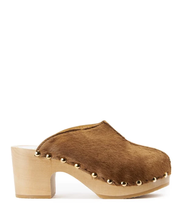 SABOT YOUYOU Sabots Yanaki Bois Cuir Caramel 1