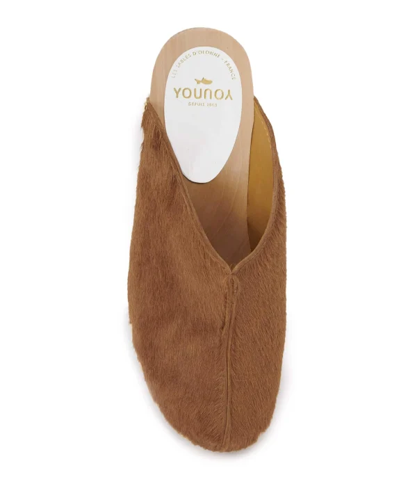 SABOT YOUYOU Sabots Yanaki Bois Cuir Caramel 3