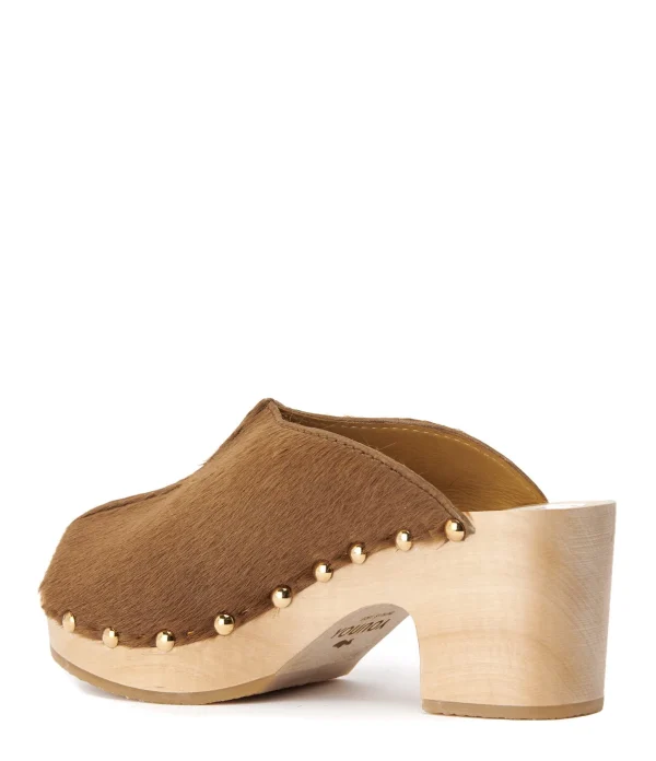 SABOT YOUYOU Sabots Yanaki Bois Cuir Caramel 4