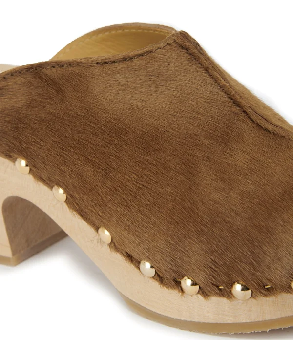SABOT YOUYOU Sabots Yanaki Bois Cuir Caramel 5