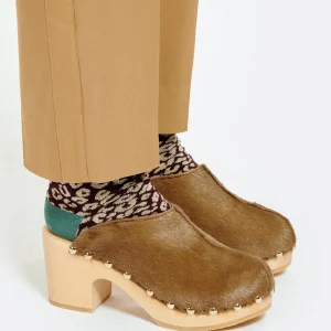 SABOT YOUYOU Sabots Yanaki Bois Cuir Caramel 19