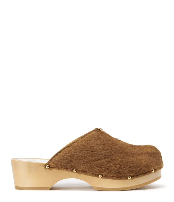 SABOT YOUYOU Sabots Ysla Bois Cuir Caramel 1