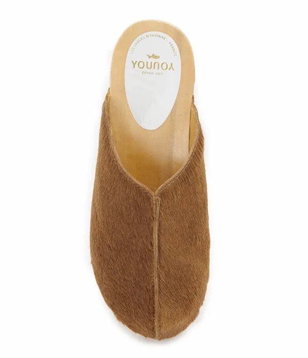 SABOT YOUYOU Sabots Ysla Bois Cuir Caramel 3