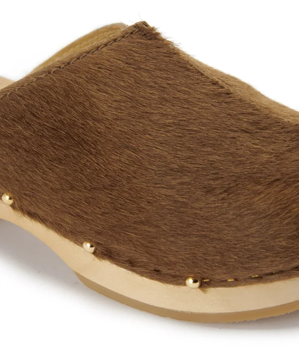 SABOT YOUYOU Sabots Ysla Bois Cuir Caramel 5