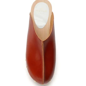 SABOT YOUYOU Sabots Yndies Bois Cuir Caramel 15
