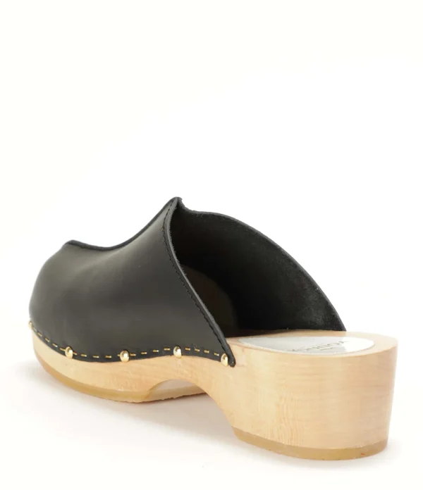 SABOT YOUYOU Sabots Yssa Bois Cuir Noir 4