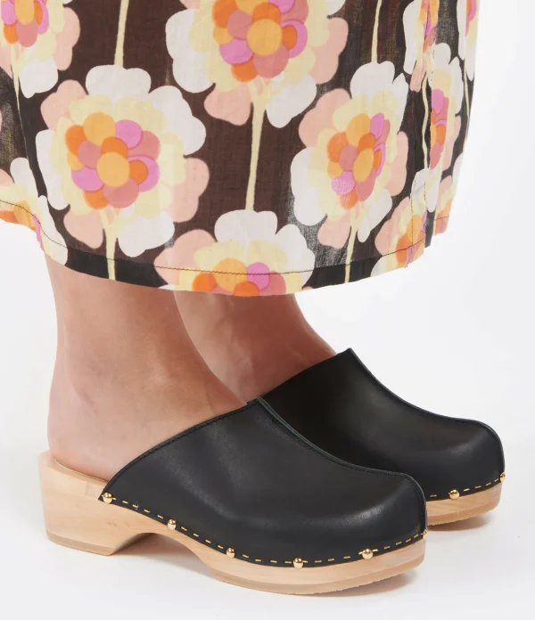 SABOT YOUYOU Sabots Yssa Bois Cuir Noir 6