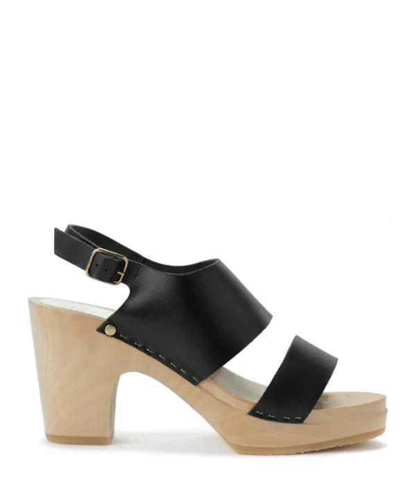 SABOT YOUYOU Sabots Yaya Bois Cuir Noir 1