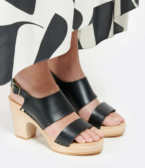 SABOT YOUYOU Sabots Yaya Bois Cuir Noir 6