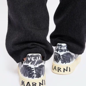 Baskets V-10 Cuir Noir, Collaboration Veja X Marni 22