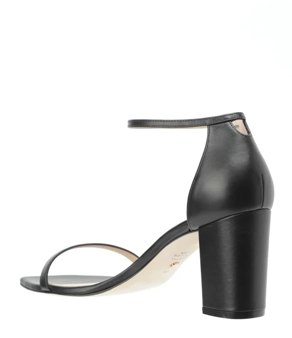 STUART WEITZMAN Sandales Amelina Block Cuir Noir 4