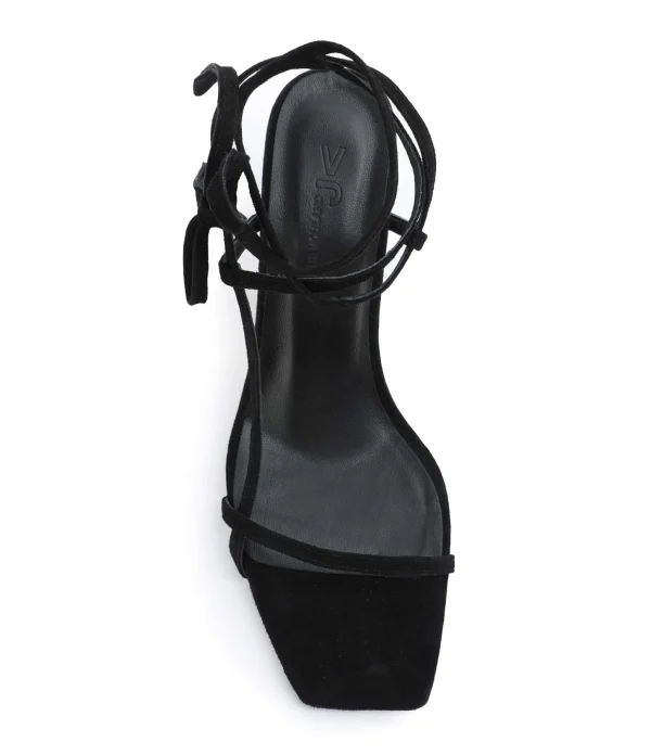 JEANNE VOULAND Sandales Sublim Nœud Cuir Suédé Noir 3