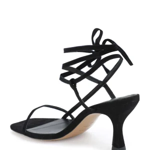 JEANNE VOULAND Sandales Sublim Nœud Cuir Suédé Noir 18
