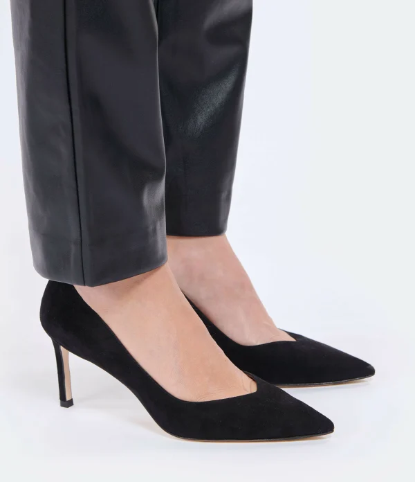 STUART WEITZMAN Escarpins Anny 70 Cuir Suédé Noir 6