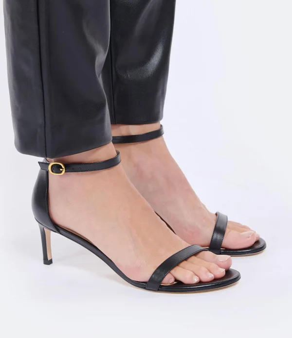 STUART WEITZMAN Sandales Nunakedstraight 60 Cuir Noir 6