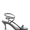 JEANNE VOULAND Sandales Sublim Double Cuir Verni Noir 31
